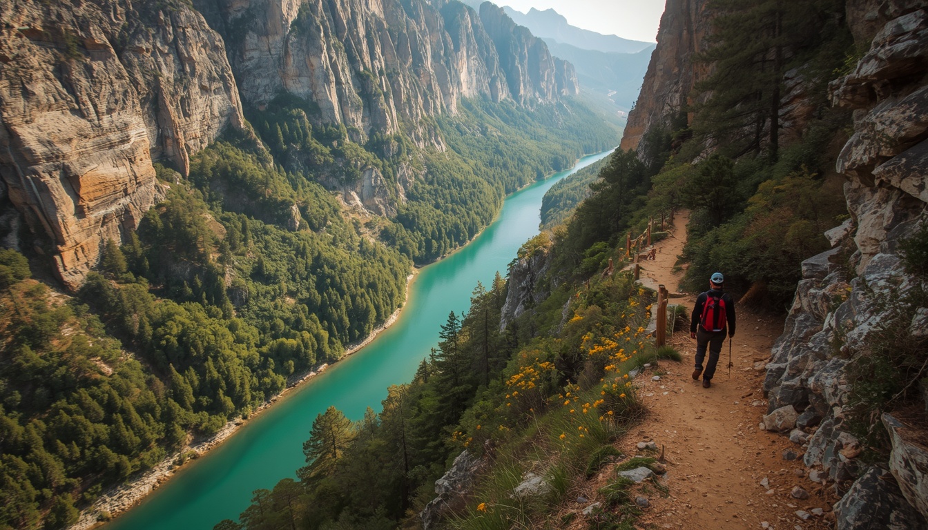 Trilha nas montanhas da Macedônia do Norte com turista realizando ecoturismo e aventura coberto por seguro viagem 2026