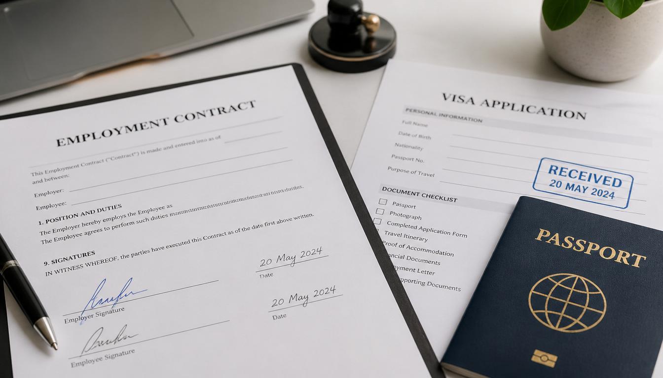 Documentos e passaporte para obter visto de trabalho na Macedônia do Norte em 2026