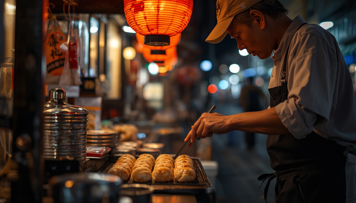 Gastronomia de rua em Osaka no Japão em 2026 - takoyaki e comida japonesa