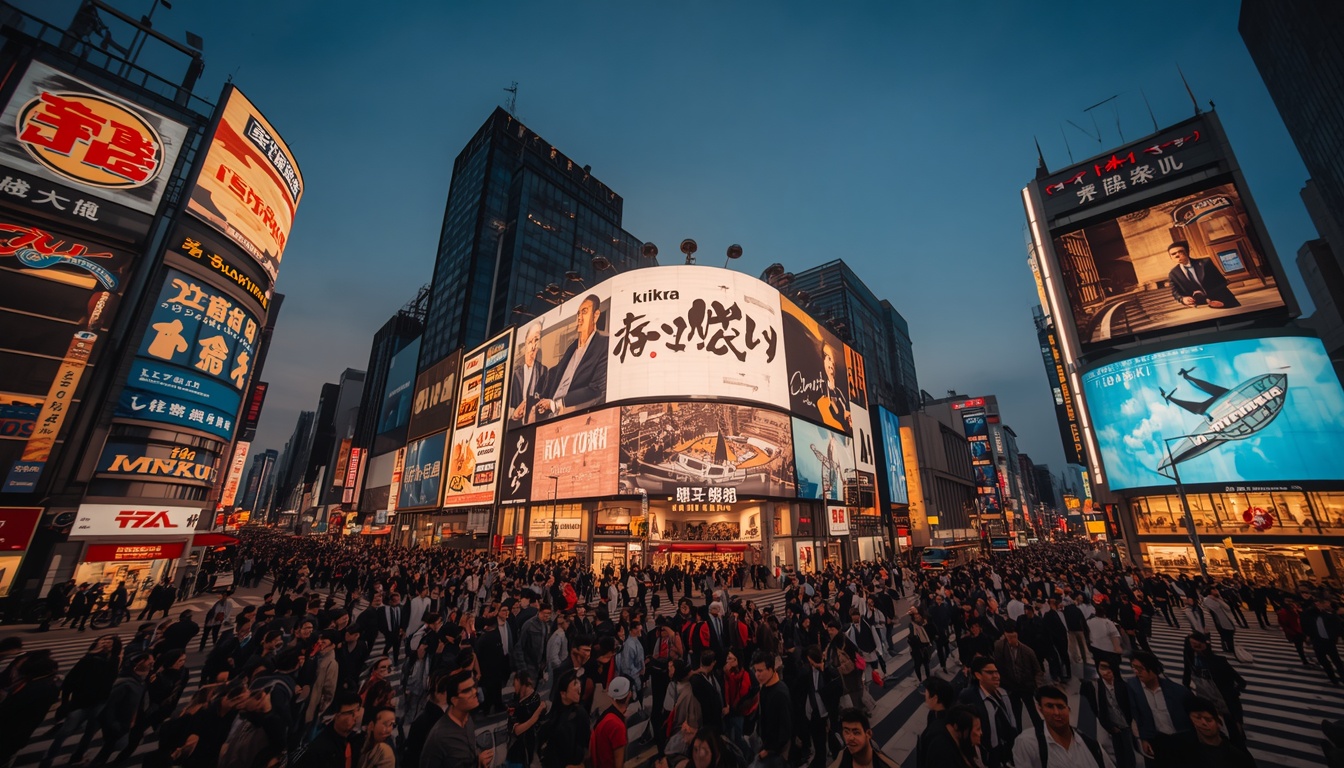 Viajar para o Japão em 2026 - cruzamento de Shibuya em Tóquio com tradição japonesa ao fundo