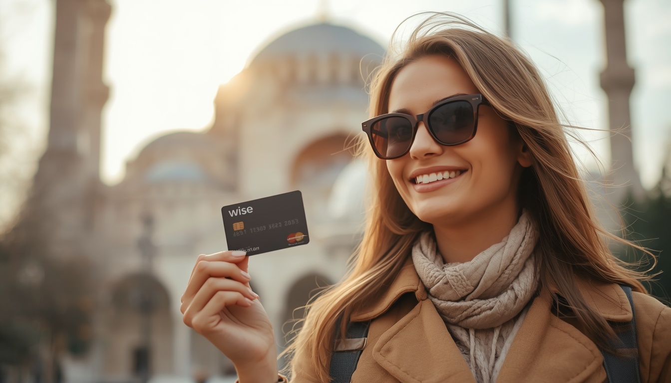 Wise na Turquia 2026: cartão internacional para pagar em liras e economizar em Istambul e na Capadócia Cartão Wise na Turquia com vista de Istambul ao fundo — como usar conta internacional para pagar em liras turcas sem taxa de câmbio abusiva em 2026