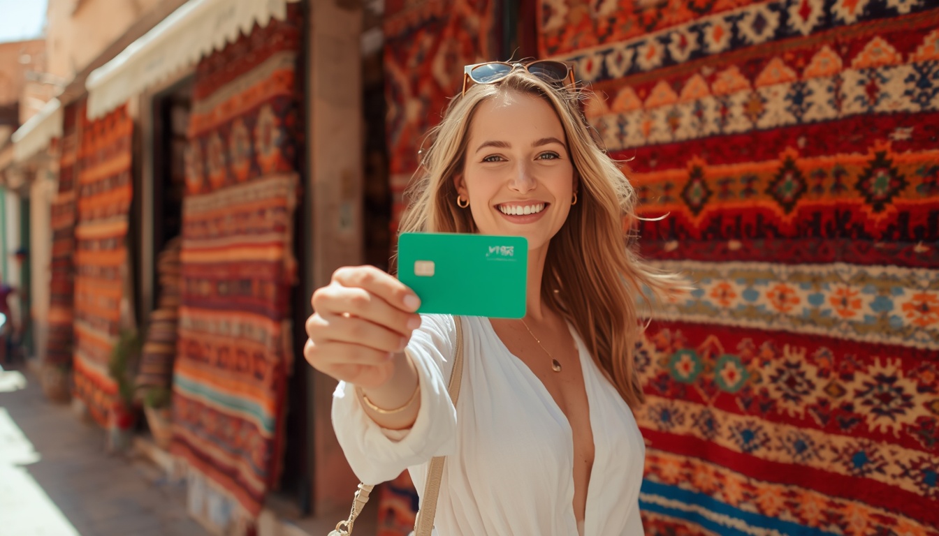 Wise no Marrocos: como usar o cartão em Marraquexe Turista usando cartão Wise no Marrocos em Marraquexe 2026