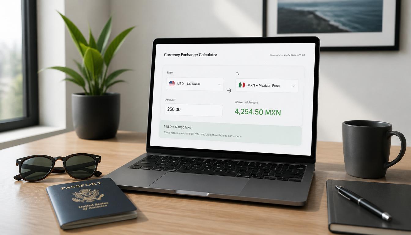 Planejamento financeiro para viagem ao México com Wise em 2026 — controle de câmbio em peso mexicano