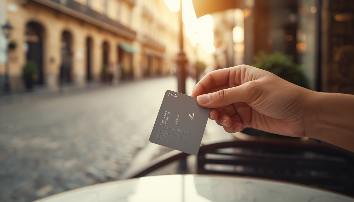 Cartão Nomad sendo usado para pagamento em restaurante na Argentina em 2026