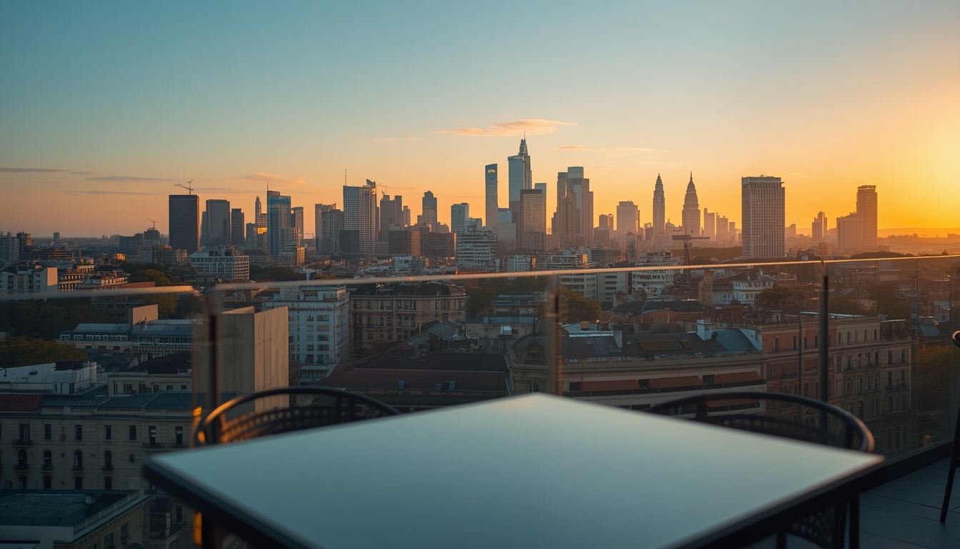 Skyline de Buenos Aires ao entardecer representando as melhores cidades para trabalhar na Argentina em 2026