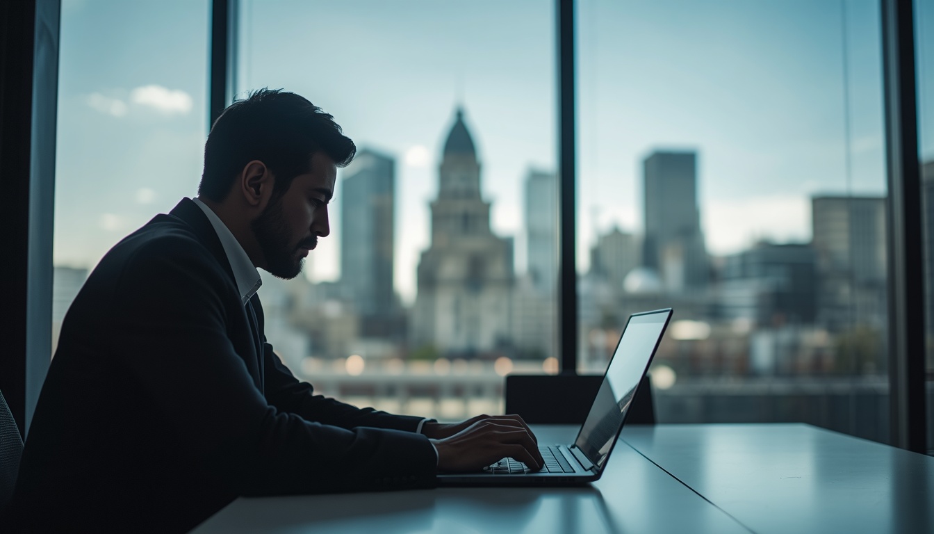 Como conseguir emprego na Argentina em 2026 Profissional brasileiro em entrevista de emprego em escritório moderno em Buenos Aires, Argentina