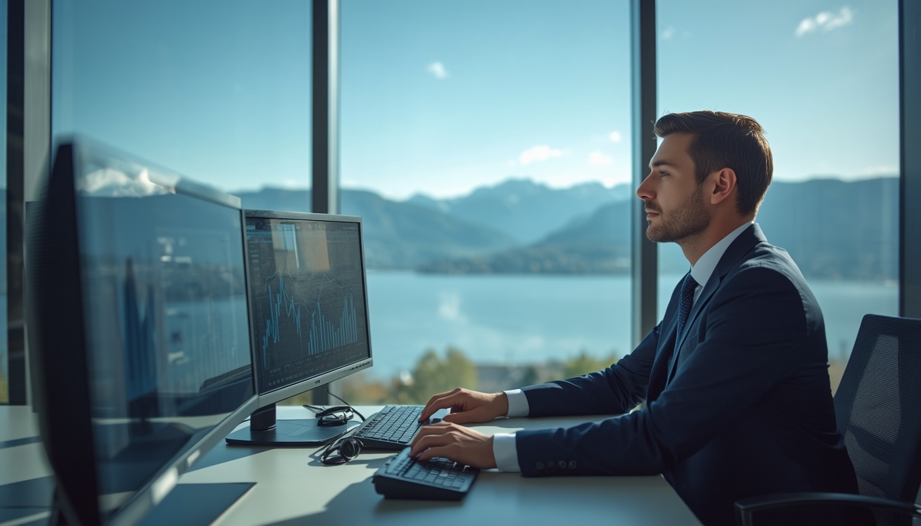 Como conseguir emprego na Suíça em 2026 Profissional analisando oportunidades de carreira internacional na Suíça em 2026